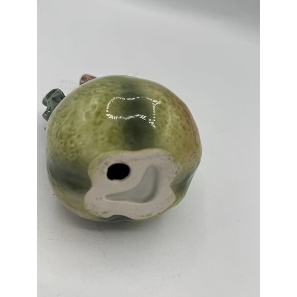 Vintage Ceramic Pear Figurine with Leaf & Branch Stem – 5.5” Tall - Picture 5 of 6